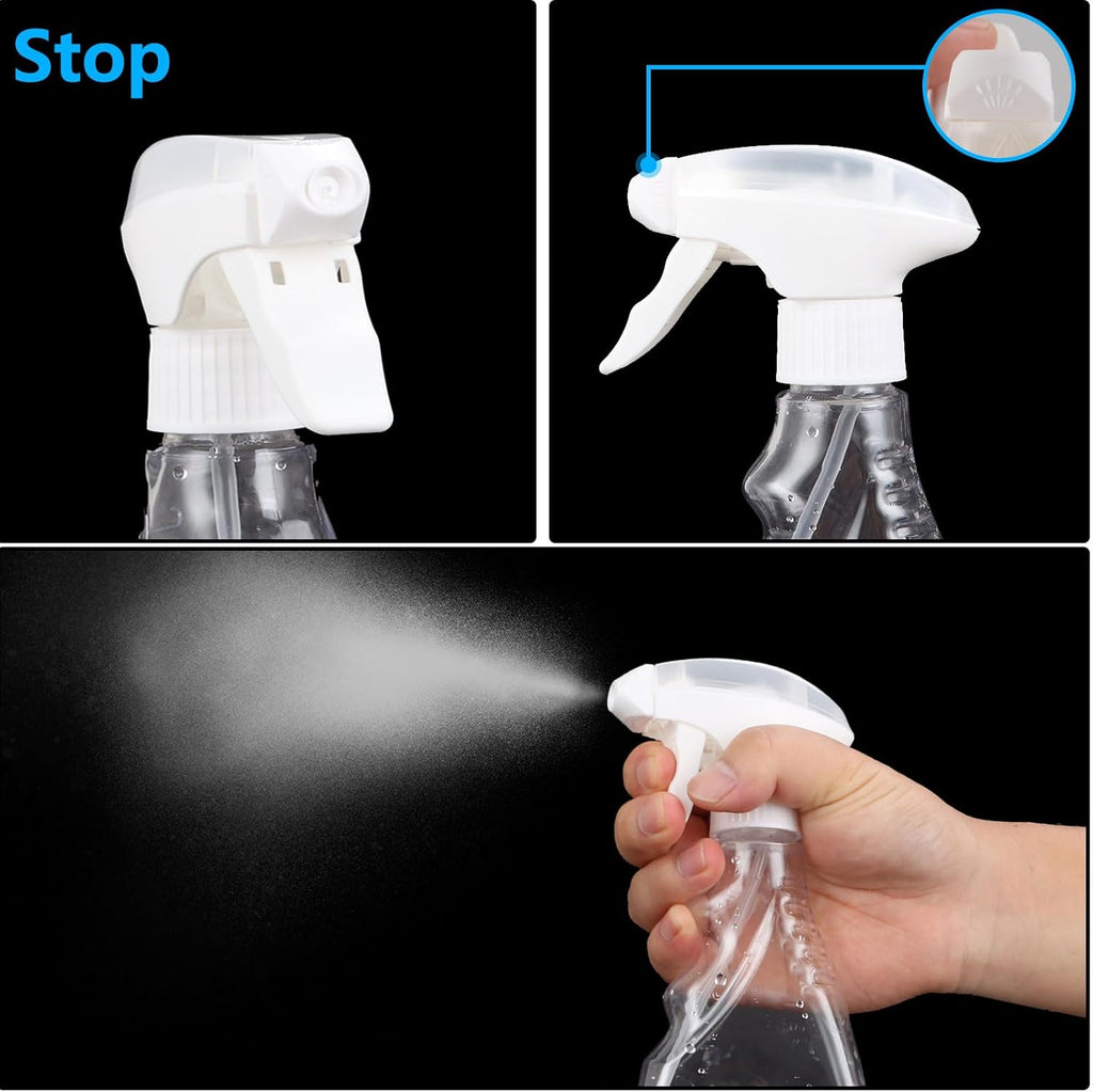 2 Pcs Transparent Empty Fine Mist Plastic Spray Bottle 500Ml Water Spray Bottle For Gardening Cleaning Air Freshening Hair Sprayer, material - Polyethylene Terephthalate