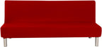Solid Colour Armless Sofa Bed Cover Polyester Spandex Stretch Futon Slipcover Protector 3 Seater Elastic Full Folding Couch Sofa Cover fits Folding Sofa Bed without Armrests 80" x 50" in…