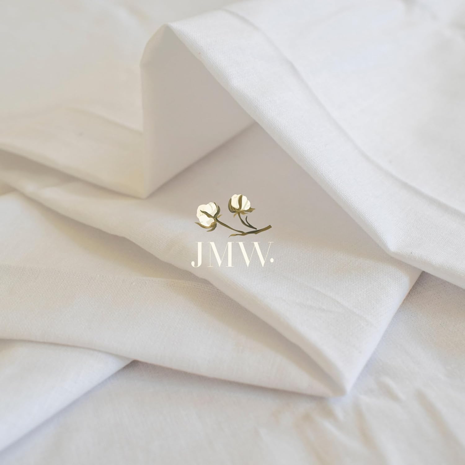 JMW. 100% Cotton Plain White Fabric - Extra Wide (150 CM), Soft, Durable Material - Ideal for Arts & Crafts, Dressmaking, Quilting, Sewing, Bedding, Pillowcases, Bunting
