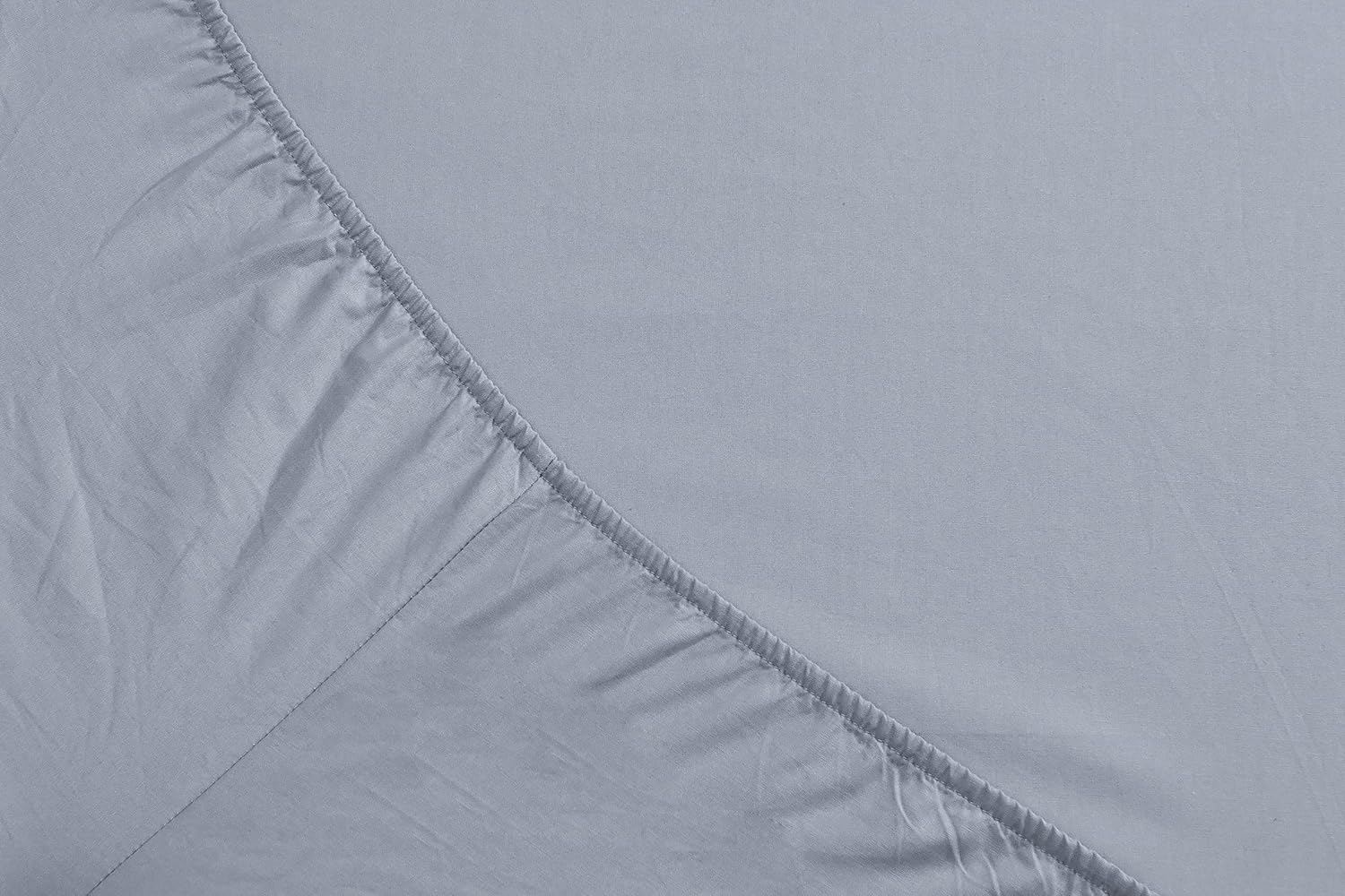 100% Pure Cotton Deep Fitted Sheet Warm Cosy Breathable Super Soft Bedsheet Bed Linen 32cm Extra Deep Pockets - Grey - King,5056557501076