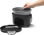 515630 2.5 Litre Kitchen Compost Caddy, Black/Grey, 2.5L