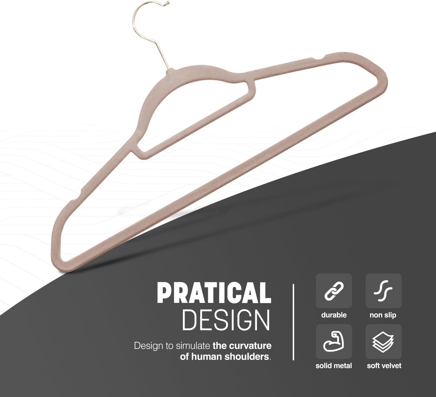 Velvet Hangers 20 Pack - Non-Slip Clothes Hangers with Tie Bar & 360° Hook - Durable & Sturdy, Space-Saving Wardrobe Organisers for Suits, Jackets & Clothes- Home Storage Solution (Blush Pink)