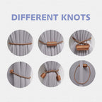 4 Pack Magnetic Curtain Tiebacks 16 Inch Handmade Weave Side Rope Curtain Holdbacks Convenient Decorative Cylinder Curtain Drape Tie Backs for Home & Office Window Drapery (Light Coffee)