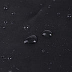 Black shower curtains bathroom Polyester fabric Shower Curtain Mould and Mildew Resistant Solid Black (180 x 220 cm)
