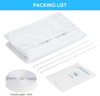 AC Window Seal Unit for Portable Air Conditioner and Tumble Dryer, Hot Air Stop Kit for All Mobile Air Conditioning, Air Exchange Guards with Zip and Strong Hook&Loop Fastener(300cm/118in)