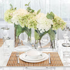 Coloch 8 Pack Natural Bamboo Placemats, Rustic Anti-Slip and Heat-Resistant Table Mat for Kitchen, Dinning Room, Table Protection