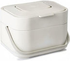 Intelligent Waste, Stack 4 Kitchen Food Waste Compost Caddy Recycling Bin with Odour Filter, 4 Litre / 1 Gallon - Stone