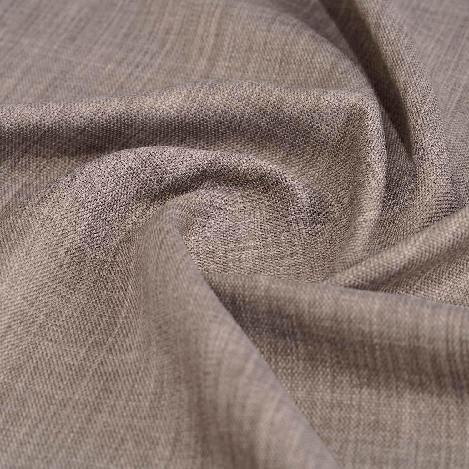 HPD Half Price Drapes BOCH-LN185-P Faux Linen Room Darkening Curtains for Bedroom (1 Panel), 50 x 120 cm, Mink