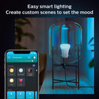 White and Colour Ambiance Smart Bulb Twin Pack LED [B22 Bayonet Cap] - 806 Lumens 60W Equivalent. for Home Indoor Lighting, Livingroom and Bedroom, 2 Count (Pack of 1)