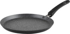 Metallic Marble Pancake Pan - 25cm Crepe Frying Pan, 9.8" Non-Stick Flat Skillet Griddle, Suitable for Induction Hobs, Soft Grip Handle, Durable Forged Aluminium, Easy Clean