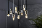 6 Inch E27 Vintage Pendant Set in Brushed Chrome