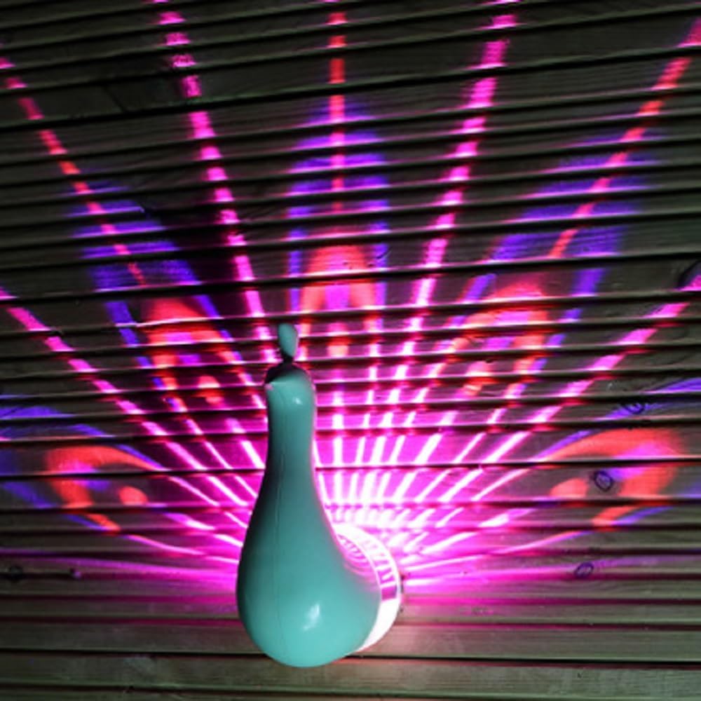 Percy Peacock Wall Light, 20 cm, Battery Operated (Pack of 1)