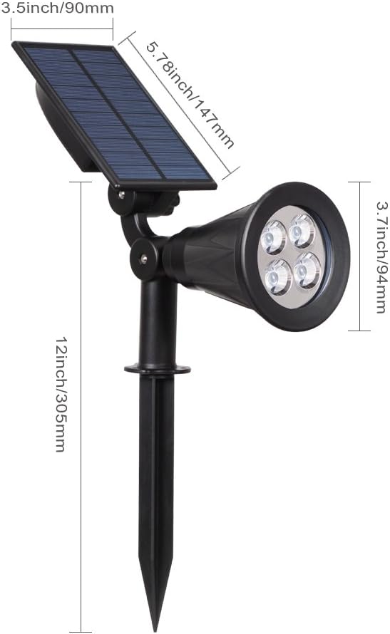 Halloween LED Solar Spotlights Violet, Super Bright 250LM Outdoor Security Garden Landscape Lamps, Auto-on at Night/Auto-Off by Day,180°Angle Adjustable for Patio,Tree,Deck,Wall, Pool Area