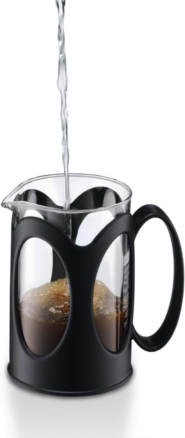 Kenya French Press - 500ml / 4 Cups Coffee Maker - Heat-Resistant Borosilicate Glass & Stainless Steel - Dishwasher Safe Cafetiere - Made in Portugal