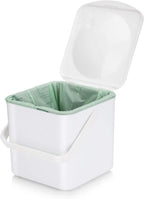 3.5L Caddy, Kitchen Food Waste Caddy, Recycle Bins for Kitchen, Multipurpose Storage Caddy, Removable Bag Retention Ring & Sturdy Handle, Choice of Colours, Made in the UK