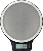 Digital kitchen scales with LCD display (with batteries), Black and Stainless Steel, BPA free, Weighs up to 11 pounds