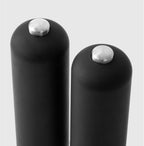 7524 BKXR Electric Salt & Pepper Grinder Set - Matt Black Soft-Touch, Push Button Operation, Battery Powered, Ceramic Mechanism, Adjustable Fine to Coarse Grind, 66g Sea Salt/30g Peppercorns