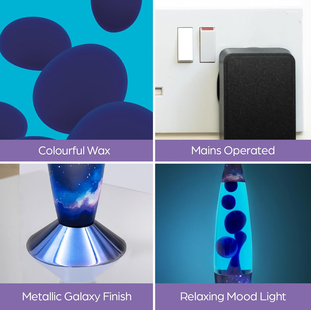 49009 Galaxy Lava Lamp/Matte Pattern Base/Retro Nostalgia/Relaxing Mood Light / 16 Inch Height