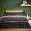 Super Soft Flannel Duvet Cover Set Quilt Bedding Covers with Pillowcases Luxurious Colourful Checked Printed Design Reversible Pattern for Comfort Sleep, Oslo Black Double