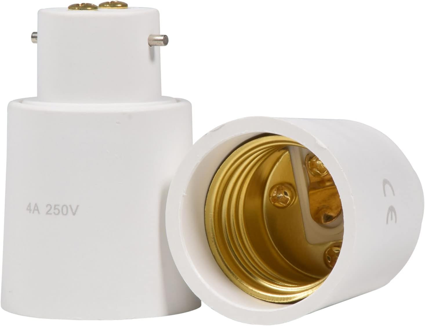 Lamp Socket Converter | B22 to E27 Fitting | Bayonet to Edison E27 Adapter | Light Bulb Socket Converter | Lamp Bulb Adapter for LED, Halogen, CFL | UK Standard
