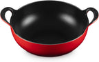 Enamelled Cast Iron Balti Dish, 24 cm, Cerise, 20142240600460