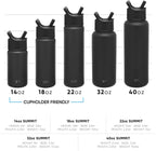 Simple Modern Water Bottle with Straw and Chug Lid | Insulated Stainless Steel Bottle for Sports Gym | Summit Collection | 950ml | Midnight Black