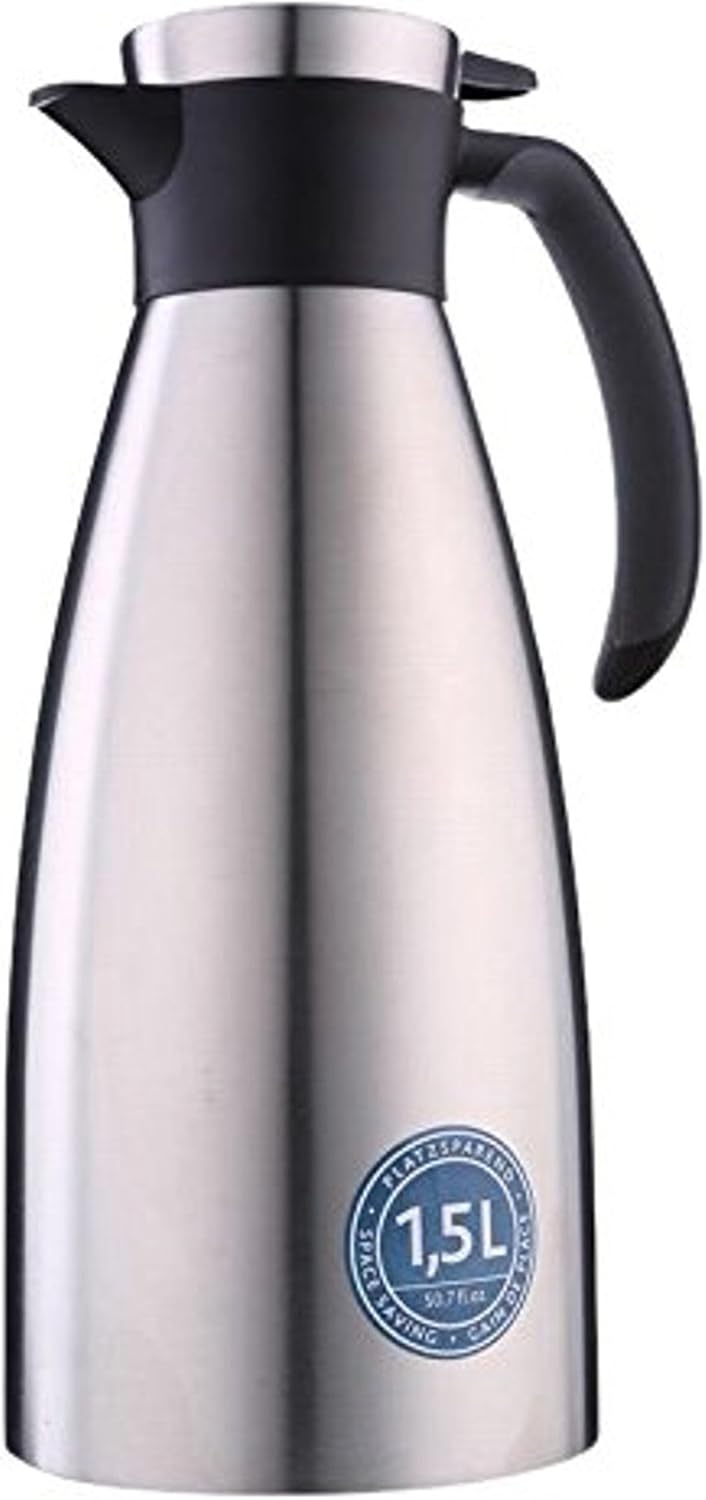 Emsa 514499 Soft Grip Quick-Tip Vacuum jug 1.5 litres, BlackBerry