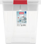 First Aid Box with Lid, 15L Capacity, with Handles and Organiser Tray, Lid 100% Recycled Materials, BPA Free, Measures 25 x 36 x 26 cm