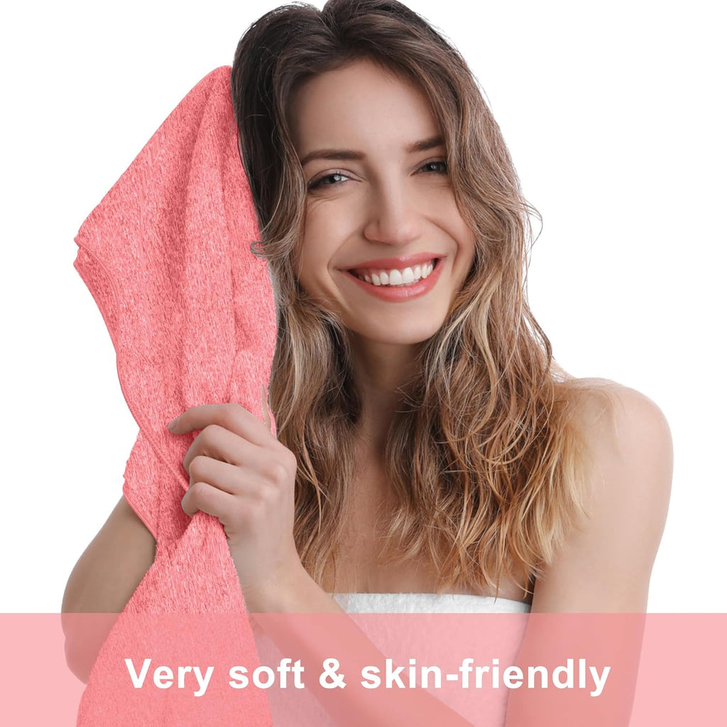 Large Microfibre Towel (180x90cm) Compact Camping Beach Towel Swim essentials - Quick Dry Lightweight Absorbent Sports Gym Yoga Swimming Hiking Drying Towel for Men,Women(Pink-1pack, X-Large)