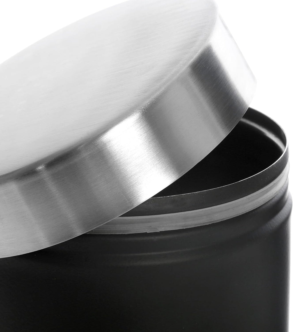 Housewares Liberty Tea, Coffee and Sugar Canisters - Set of 3, Black