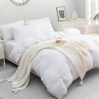 Double Duvet Cover Set - Pre-Washed Microfibre Bedding Set for Added Softness & Comfort - Lightweight Premium Quilt Cover Set for All Seasons With Zipper Closure
