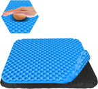 TOEVE Large Gel Seat Cushion For Long Sitting With Non-Slip Covers,Soft & Breathable For Chair,Gaming,Car,Office,Desk Chair and Wheelchair,Office Pads (45 x 45cm-Grey) (40 x 35 x 2.5 cm-Blue)