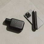 A7 Stainless Steel - 8oz / 250ml - Flat water bottle designed to fit in your bag - Black