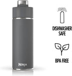 Thirsti Water Bottle and Flask 530 ML With Leak-Proof Lid, Designed For Carbonated, Hot & Cold Drinks. Ideal For Travel & Sports, Triple Insulated, Stainless Steel Bottle, Grey, DW1801EUUKGY