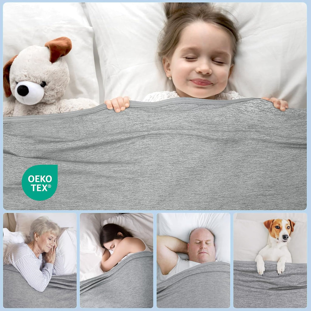 Elegear Cooling Blanket for Summer, Q-Max 0.5 Japanese Arc-Chill 3.0 Cool Fiber Throw for Hot Sleepers, Night Sweats, Adult Kids Sofa Car Travel, Lightweight, Single Bed, 130x170cm, Gray