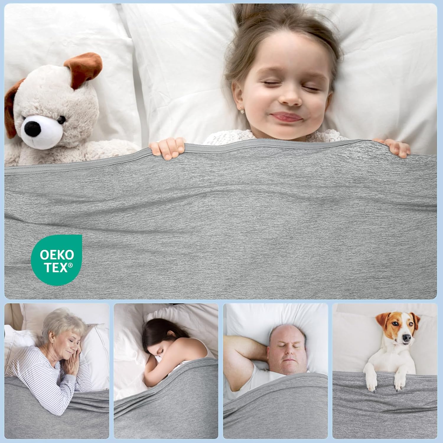 Elegear Cooling Blanket for Summer, Q-Max 0.5 Japanese Arc-Chill 3.0 Cool Fiber Throw for Hot Sleepers, Night Sweats, Adult Kids Sofa Car Travel, Lightweight, Single Bed, 130x170cm, Gray