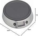 Pro Digital Kitchen Food Scales with Removable Bowl, Professional Standard with Tare Feature and Precision Accuracy, Stainless Steel Finish, Weighs 5 kg Capacity, Silver