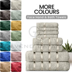 8 Piece Egyptian Cotton Towels - Quick Dry Highly Absorbent Bathroom Towel Bale - (4 Face Towel + 2 Hand Towel + 2 Bath Towel) - Cream