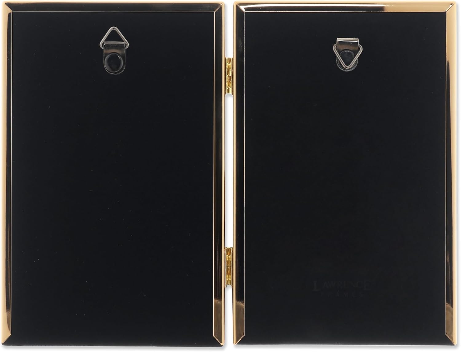 Lawrence Frames Hinged Simply Gold Metal Picture Frame, 4x6 Double