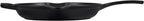 Signature Enamelled Cast Iron Skillet Frying Pan with Helper Handle and Two Pouring Lips, 23 cm, Matte Black, 20182230000422