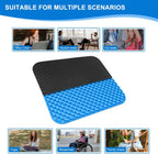 TOEVE Large Gel Seat Cushion For Long Sitting With Non-Slip Covers,Soft & Breathable For Chair,Gaming,Car,Office,Desk Chair and Wheelchair,Office Pads (45 x 45cm-Grey) (40 x 35 x 2.5 cm-Blue)