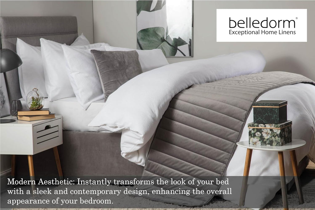 19" Extra Deep Base Wrap Valance Sheet - Transforms a drab looking bed base divan - Luxury Faux Suede (Off White, King)