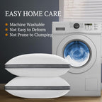 Pillows 2 Pack Hotel Quality, 820GSM Microfiber Filled Luxury Pillows, Medium Firm for Head & Neck Support, Machine Washable