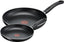 Taste Twin Frying Pan Set, 20cm & 28cm Non-Stick Aluminium Pans, Thermo-Spot Heat Indicator, Lightweight, All Hobs Except Induction, Black - B189S244