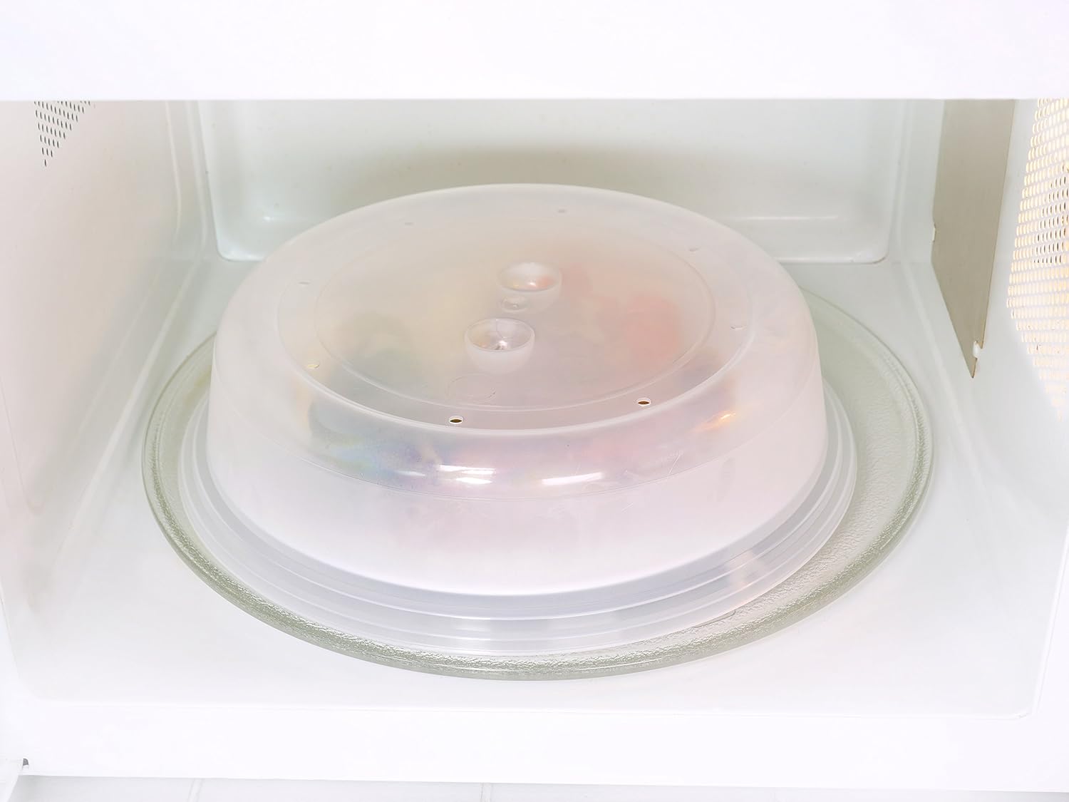 Microwave Plate Cover 27cm - BPA Free & Dishwasher Safe Microwave Cover For Food 27 x 27 x 6.5cm, Red