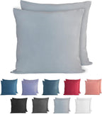 Komfortec 100% cotton cushion covers, set of 2, 80 x 80 cm, super soft premium jersey pillowcase, 150 g/m², cushion cover, grey