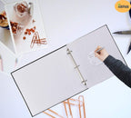 Large Slip In Photo Album Holds 500 Photos 6'' x 4'' Gold Stamp Padded Cover Black