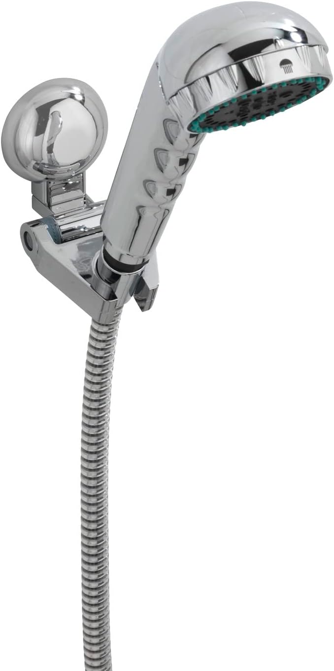 Cosmetic Tower Organizer, White, 3 Rotating Compartments, Chrome, 9 x 6 x 8 cm Secondary image