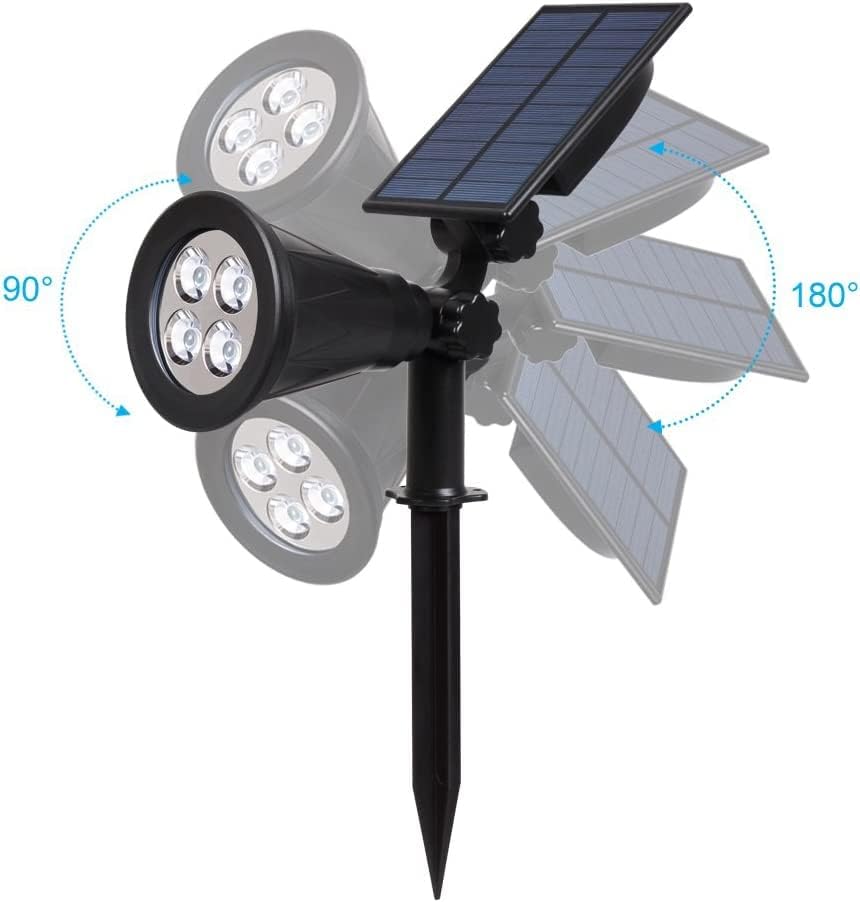 Halloween LED Solar Spotlights Violet, Super Bright 250LM Outdoor Security Garden Landscape Lamps, Auto-on at Night/Auto-Off by Day,180°Angle Adjustable for Patio,Tree,Deck,Wall, Pool Area