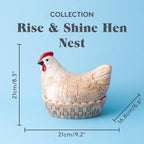 Mason Cash Rise & Shine Egg Nest | Rustic Farmyard-Style Kitchen Tidy & Egg Storage | Chip-Resistant Dolomite | Decorative Hen Design